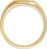 10K Yellow Gold 13 mm Round Signet Ring