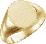 10K Yellow Gold Oval Signet Ring