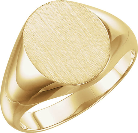 10K Yellow Gold Oval Signet Ring