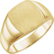 14K Yellow Gold 12 mm Signet Ring