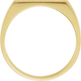 14K Yellow Gold Rectangle Signet Ring