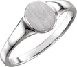 Sterling Silver Oval Signet Ring