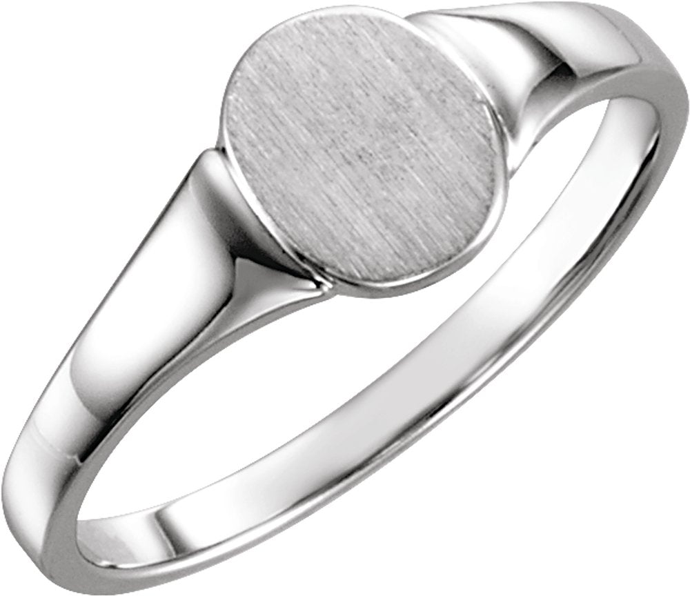 Sterling Silver Oval Signet Ring