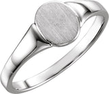 Sterling Silver Oval Signet Ring