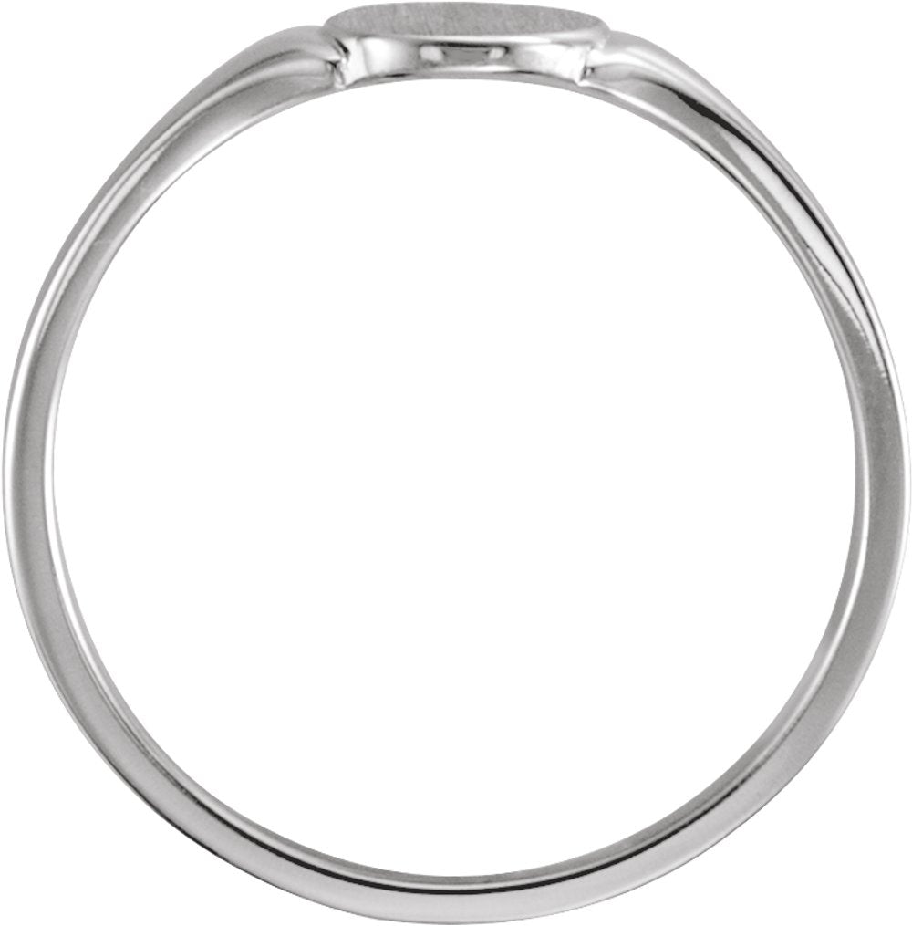 Sterling Silver Oval Signet Ring