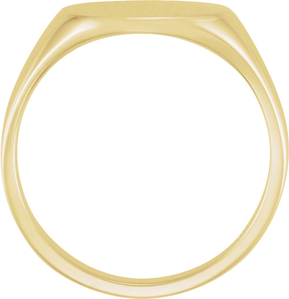 10K Yellow 12x9 mm Oval Signet Ring