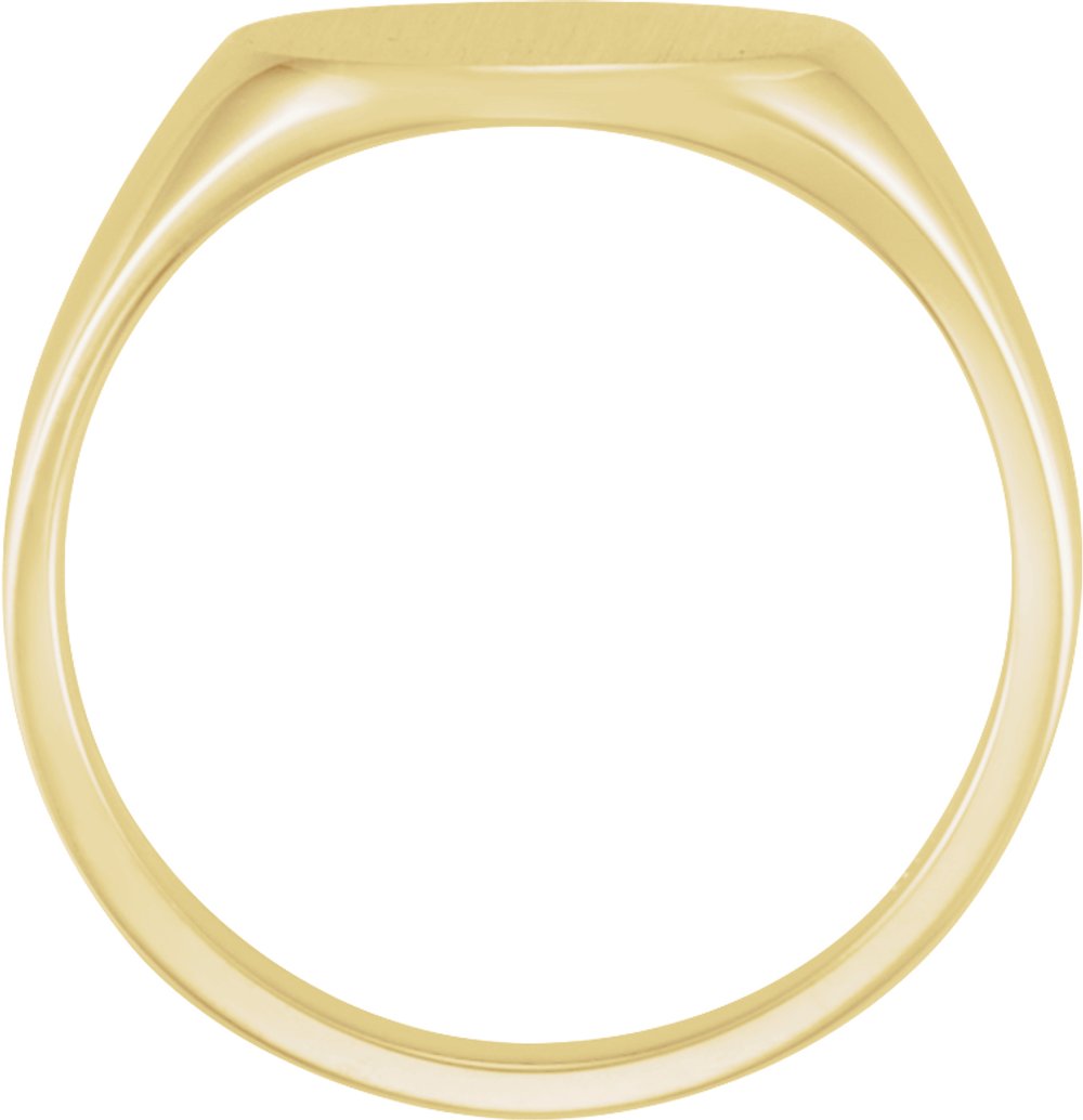 10K Yellow Gold 12x9 mm Oval Signet Ring