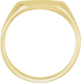 14K Yellow 12x9 mm Oval Signet Ring