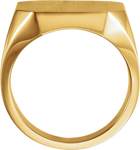 14K Yellow Gold Octagon Signet Ring