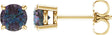 14K Yellow Gold 5 mm Lab-Grown Alexandrite Earrings