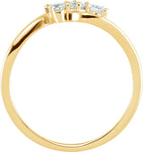 14K Yellow 1/2 CTW Lab-Grown Diamond Three-Stone Ring