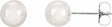 14K White Gold 6 mm Cultured White Akoya Pearl Earrings
