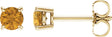 14K Yellow Gold 4 mm Natural Citrine Earrings