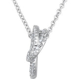 14K White 1/3 CTW Natural Diamond Circle 18" Necklace