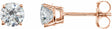 14K Rose 1/2 CTW Natural Diamond Earrings