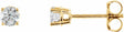 14K Yellow Gold 3/8 CTW Natural Diamond  Earrings