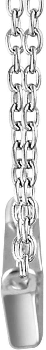 14K White Gold 1/4 CTW Natural Diamond Baguette Bar 18" Necklace