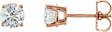 14K Rose 1 CTW Natural Diamond Earrings