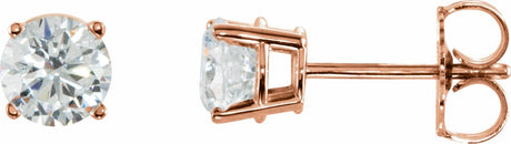 14K Rose Gold 1 CTW Natural Diamond Earrings