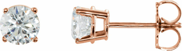 14K Rose Gold 1 CTW Natural Diamond Earrings