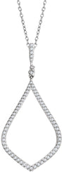 14K White Gold 1/4 CTW Natural Diamond 18" Necklace