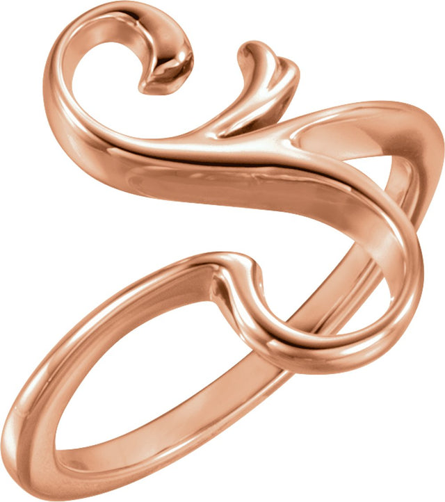 14K Rose Freeform Ring