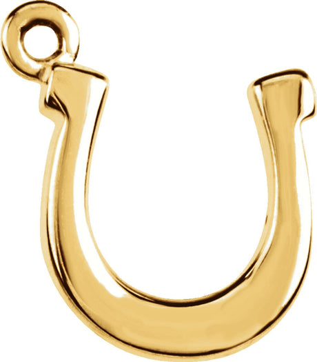 14K Yellow Horseshoe Dangle