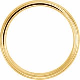14K Yellow Gold 5 mm Milgrain Edge Comfort-Fit Knife Band Size 8