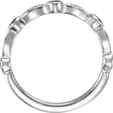 14K White Gold Natural Ruby & 1/6 CTW Natural Diamond Ring