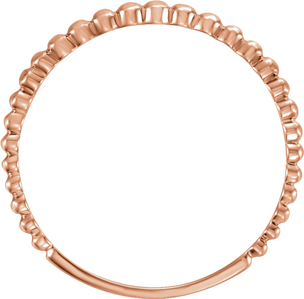 14K Rose Gold Stackable Bead Ring