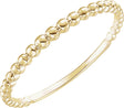 14K Yellow Stackable Bead Ring