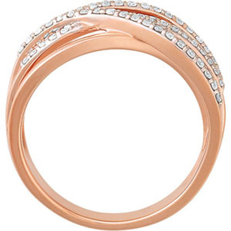 14K Rose Gold 1/3 CTW Natural Diamond Ring