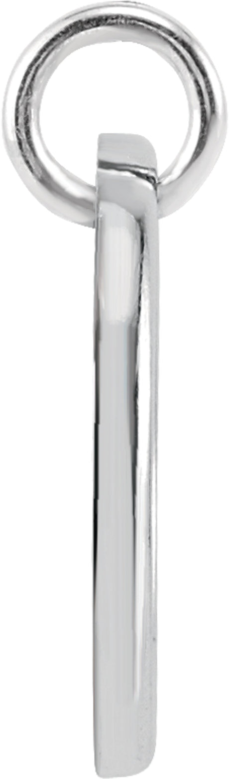 14K White Gold 1/1/10 CTW Natural Diamond Posh Mommy® Initial M Pendant