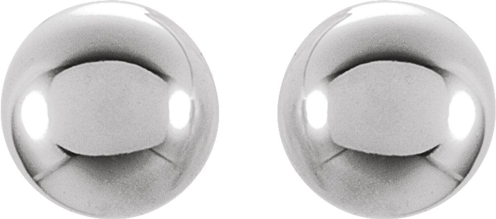 14K White Gold 4 mm Ball Stud Earrings
