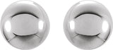 14K White Gold 4 mm Ball Stud Earrings