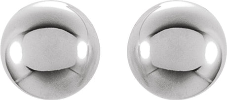 14K White 4 mm Ball Stud Earrings