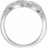 Sterling Silver 9 mm Criss-Cross Ring