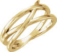 14K Yellow Criss-Cross Ring