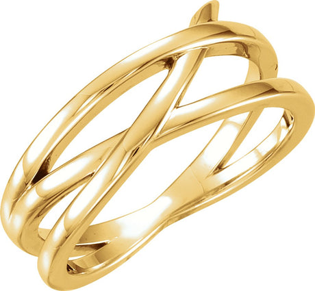 14K Yellow Criss-Cross Ring