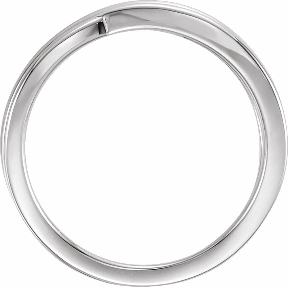 14K White Gold Criss-Cross Ring
