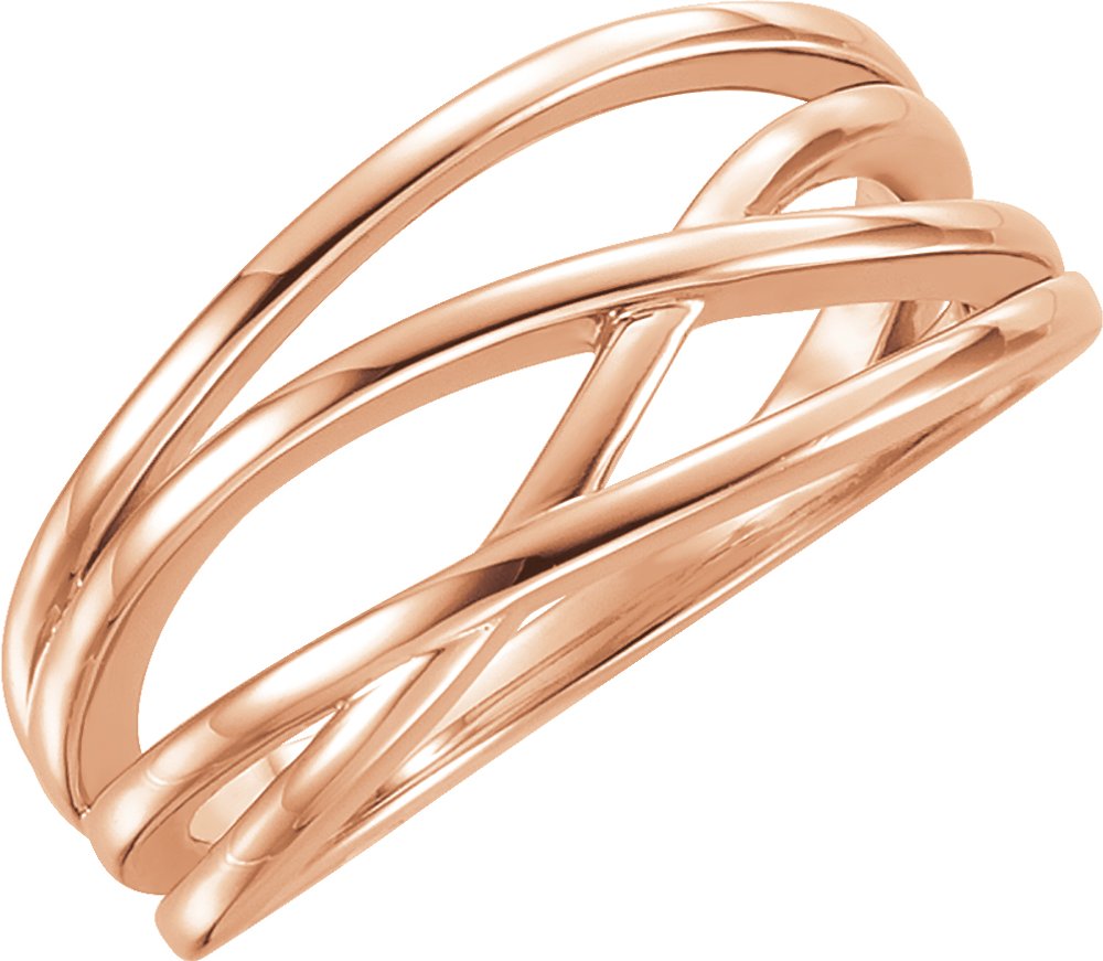 14K Rose Criss-Cross Ring