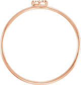 14K Rose Gold .03 CTW Natural Diamond Petite Heart Cluster Ring