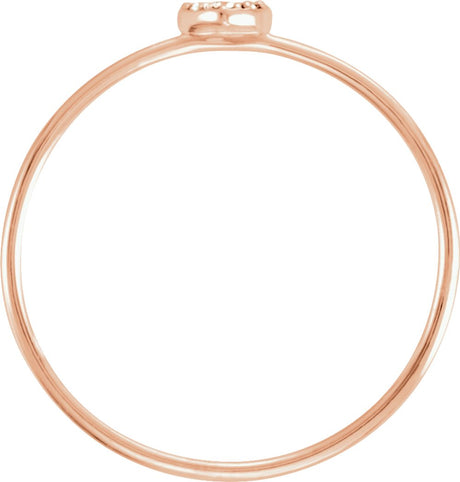 14K Rose Gold .03 CTW Natural Diamond Petite Heart Cluster Ring