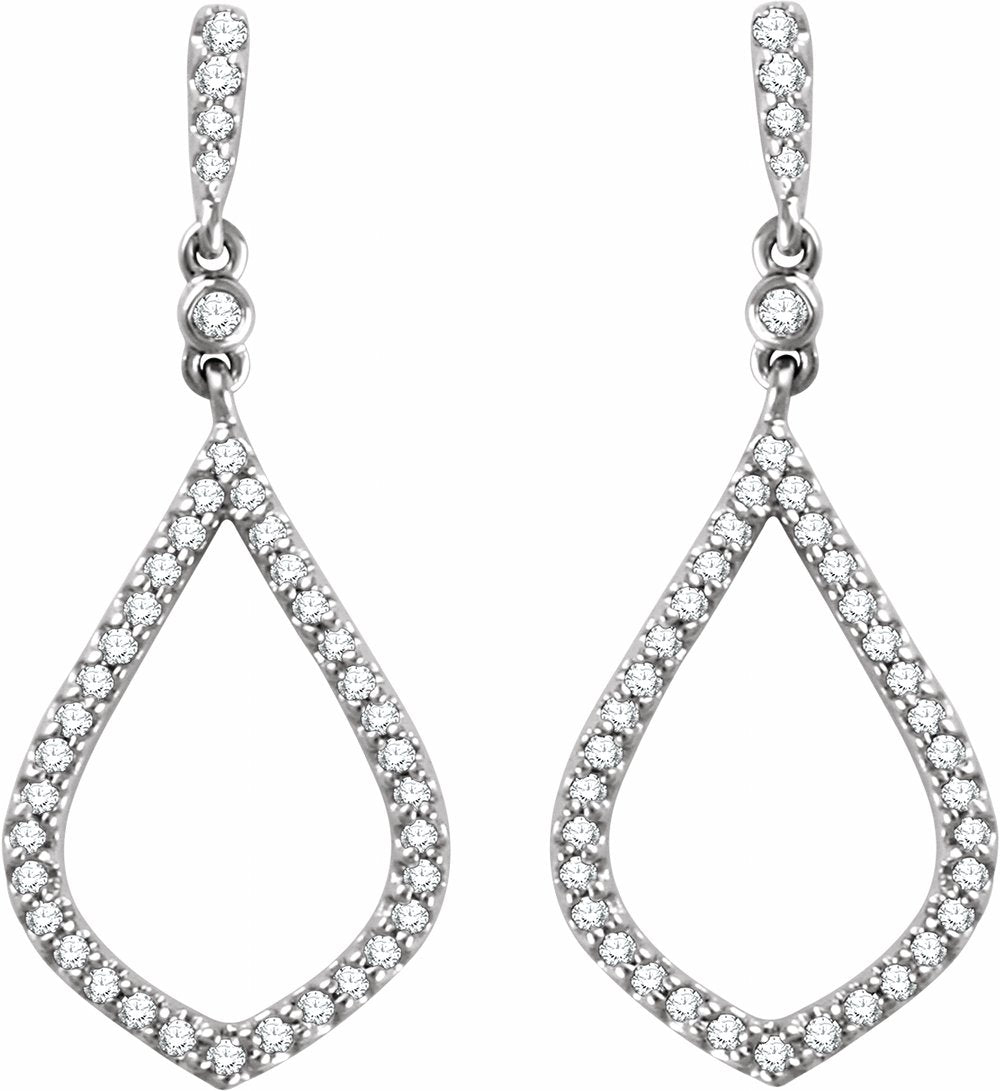 14K White 1/4 CTW Natural Diamond Earrings