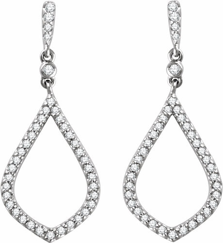 14K White 1/4 CTW Natural Diamond Earrings