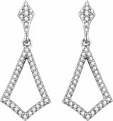 14K White 1/4 CTW Natural Diamond Earrings