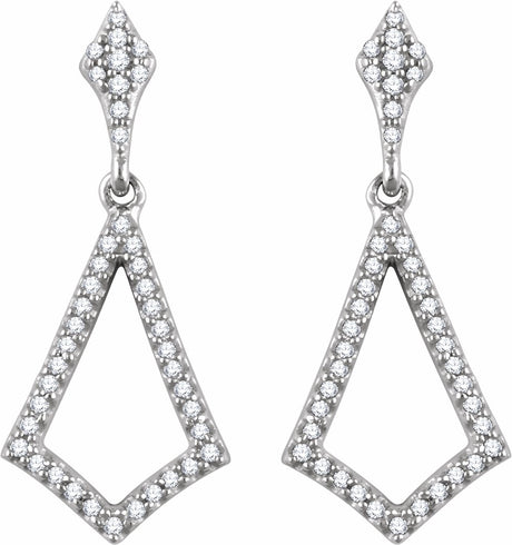 14K White 1/4 CTW Natural Diamond Earrings