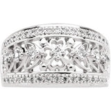 14K White 1/3 CTW Natural Diamond Anniversary Band