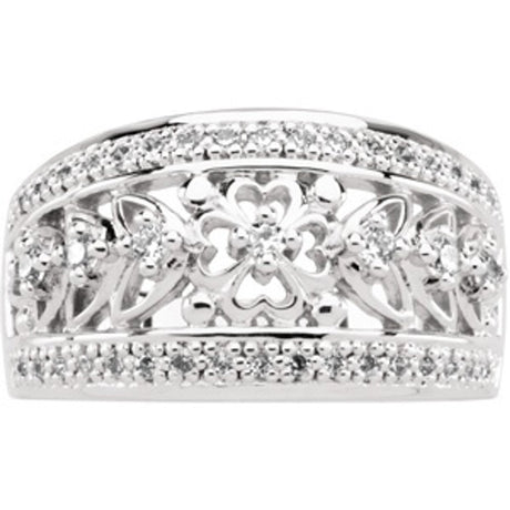 14K White 1/3 CTW Natural Diamond Anniversary Band