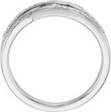 14K White Gold 1/5 CTW Natural Diamond Criss-Cross Ring